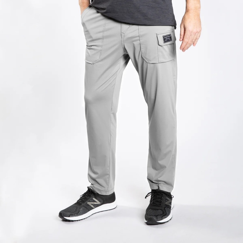 Anetik Pants Mens 38" Gray Alloy Roam Tech Performance Chino Lightweight